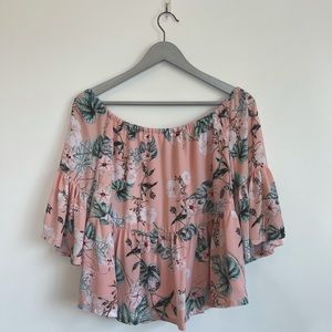 Off The Shoulder Floral Flowy Top